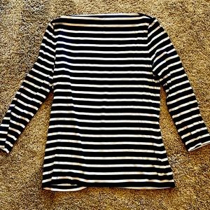3/4 length cotton striped shirt